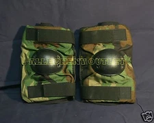 ELBOW PADS Bijans WOODLAND Camo USGI US Army Military MEDIUM NEW