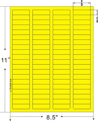 Color Address Labels Laser Ink Jet 80UP 80 Labels Per Sheet 1.75x0.5