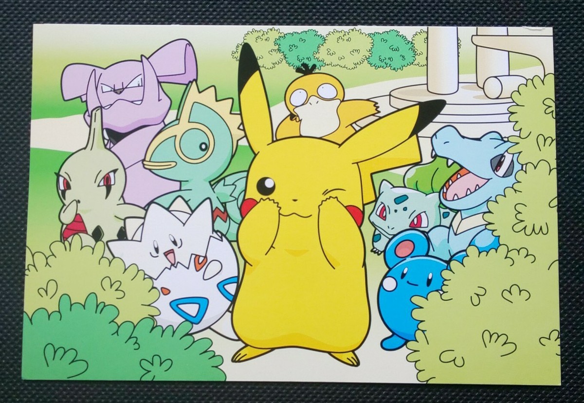 Pikachu & Friends Pokemon Movie Postcard Pikachu Project 2001