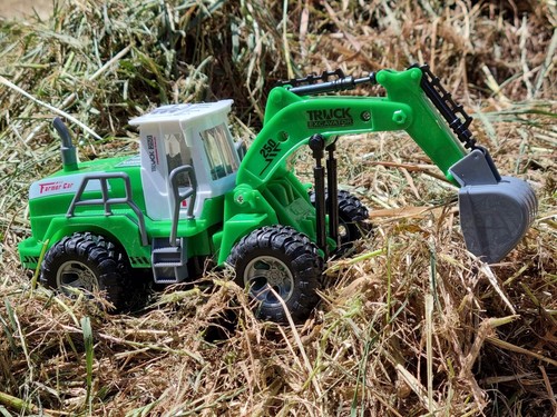 RC Country Life Farm Tractor Radio Control Digger Truck Bulldozer Crane Kids Toy - 第 22/22 張圖片