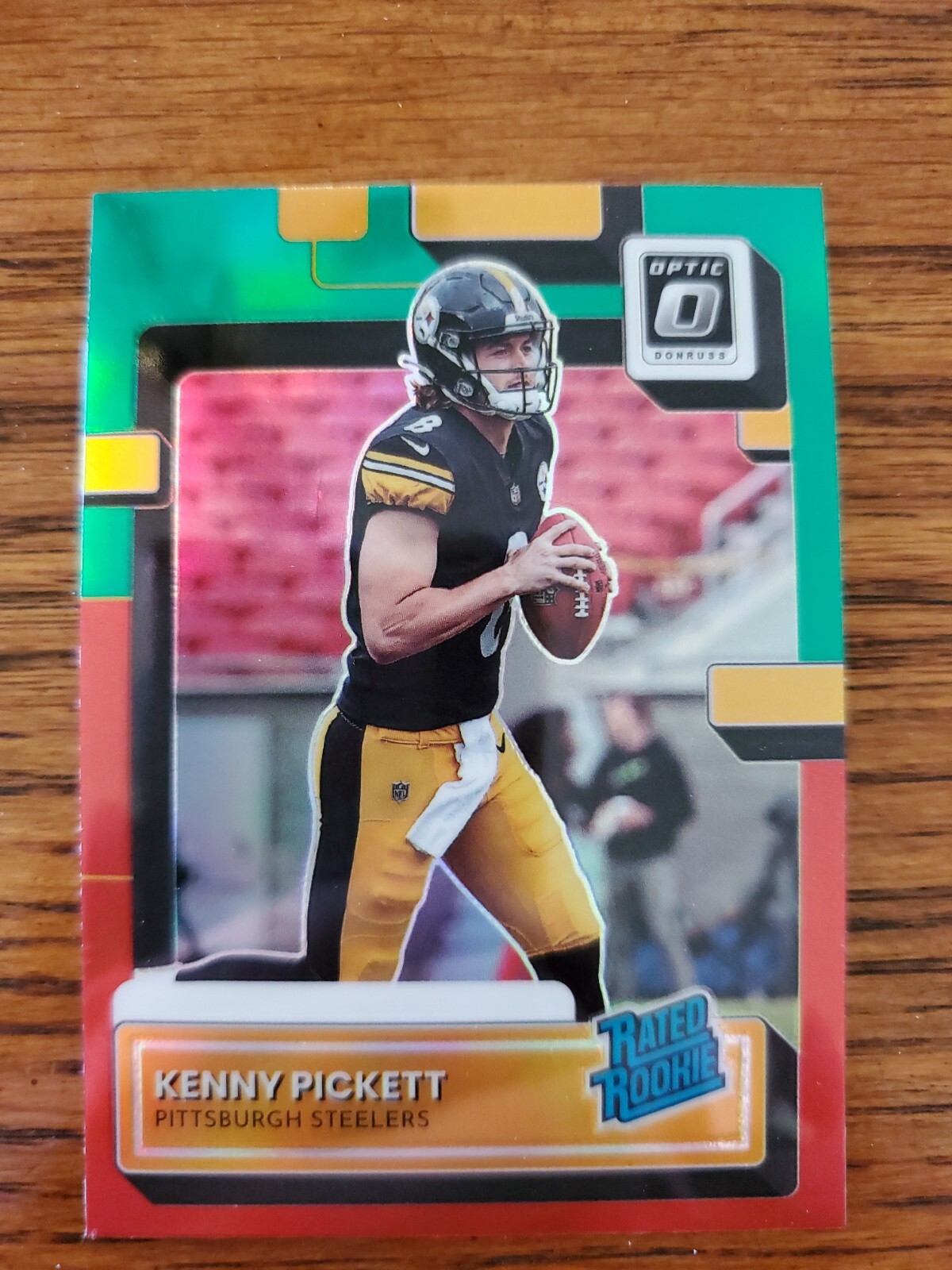 Kenny Pickett 2022 Donruss Optic Preview Rated Rookie Red & Green Prizm P-301🔥