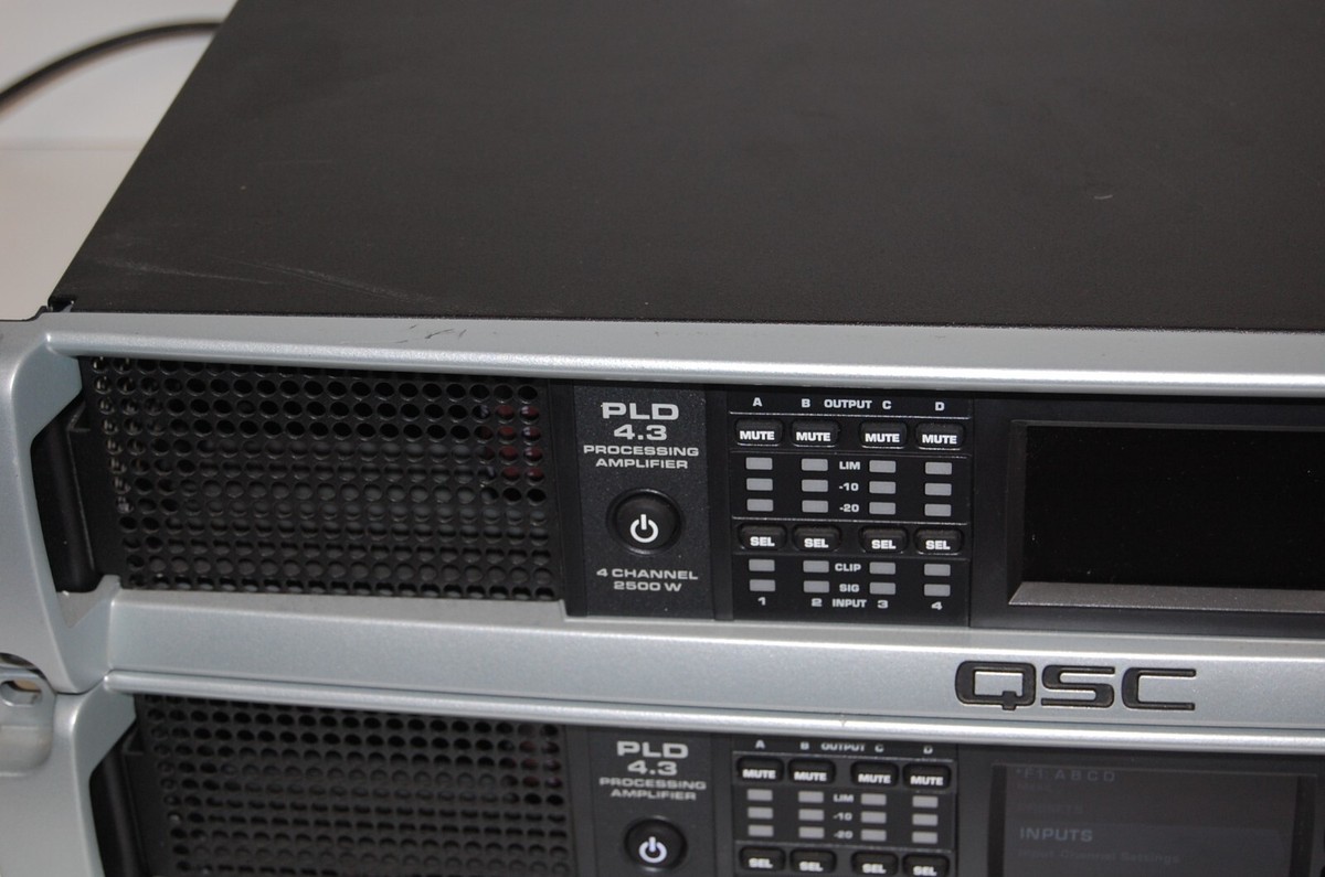 2X QSC PLD 4.3 2500-Watt 4-Ch Processing Amplifiers PLEASE READ