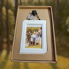 New Rustic Distressed Wood Chippy Farmhouse Cottage Chic Frame Flower Knob 4 x 6