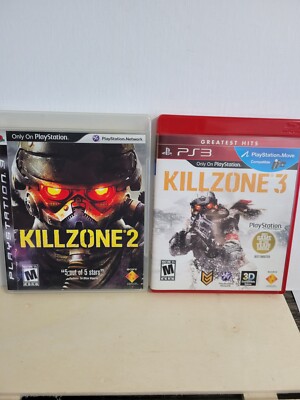 PlayStation 3 (PS3) Killzone 2 & 3 Video Game Lot - Complete- MINT