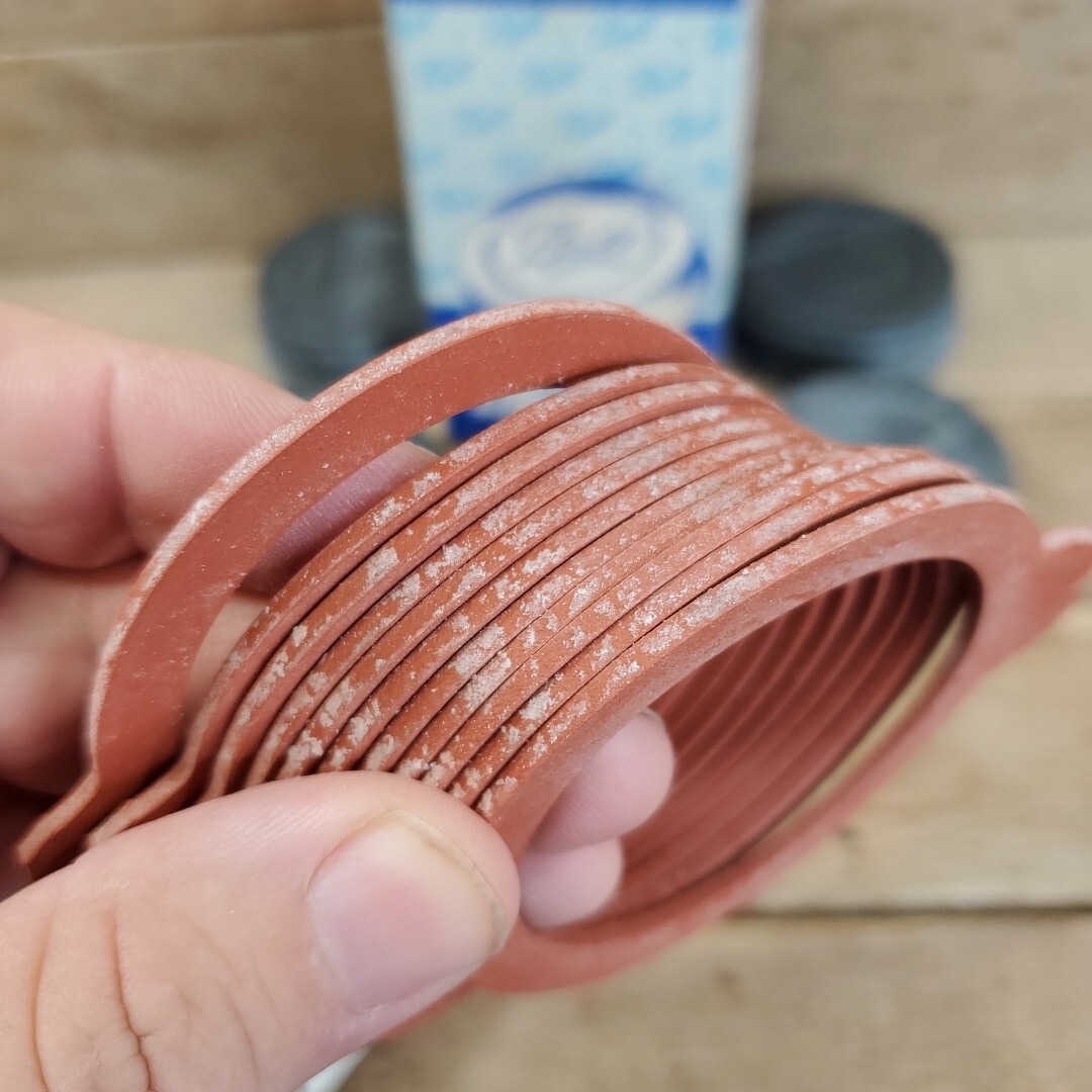 Lot of 5 BALL Zinc Caps for Regular Mason Jars Porcelain Lined Vintage