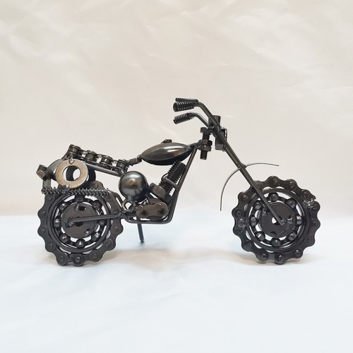 Collectible Motorbike Model Metal Dirt Bike Motorcycle Sculpture Home Bar Decor - Picture 12 of 24