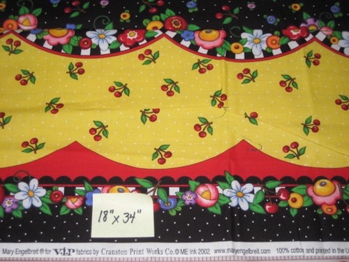 3 Yds Panel Mary Engelbreit Bloom Home Sweet Home Quilting Fabric Retired VIP - Picture 20 of 20