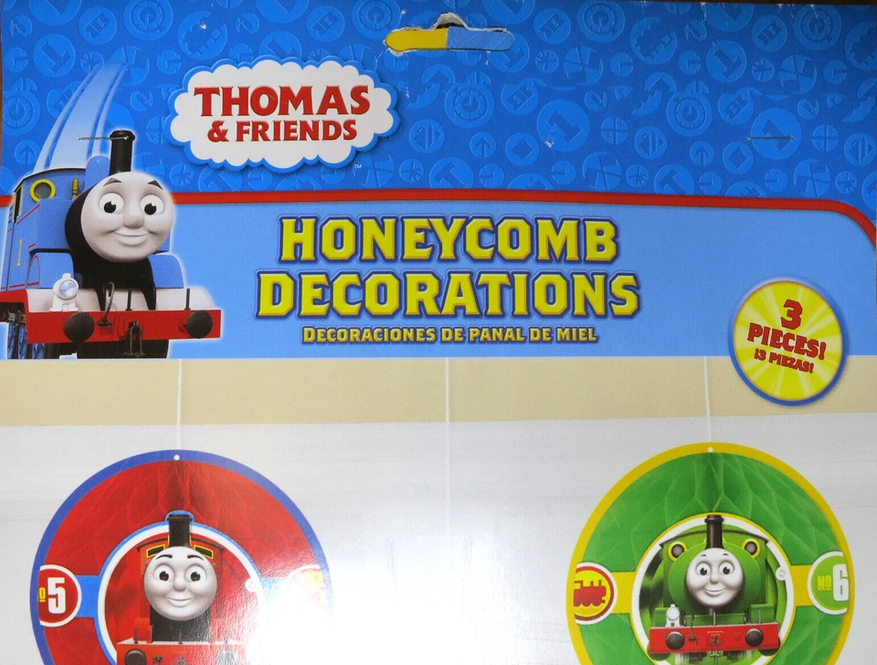 THOMAS All Aboard Friends DECORACIONES DE PANAL (3) ~ Suministros para fiesta de cumpleaños Foto 4 de 4