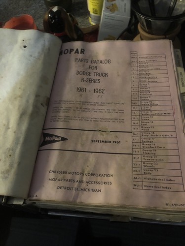 1961-1962 Dodge Truck BIG Factory Parts List Catalog ORIGINAL NOT REPRINT! - Foto 5 di 9