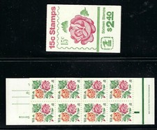 US Scott #1737a BK134 Roses Full Booklet