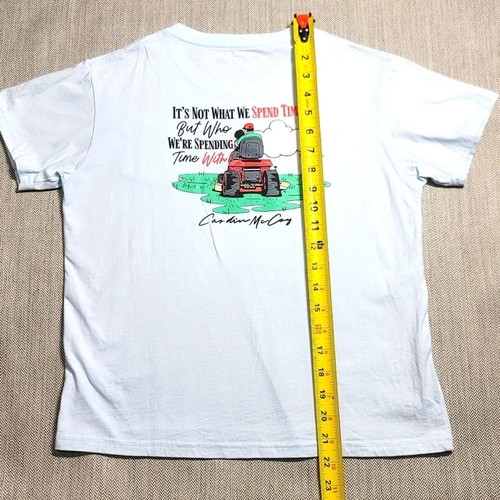 Cardin McCoy kids light blue shirt “Its not what we spend time on...” Size L - Picture 8 of 11