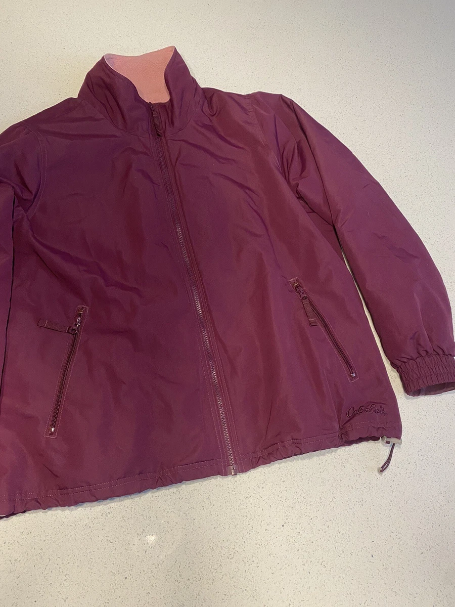 Cabela s Three Seasons Jacket Purp Fleece Lined Full Zip Women s