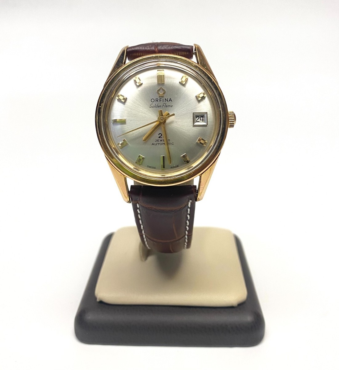 ビリヤード oofan Vintage Orfina Golden Flame Automatic 25j Watch | eBay