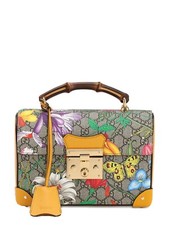 Gucci Bag Gg Padlock Vanity Floral Handle Bamboo Cross Body Canvas Multicolour
