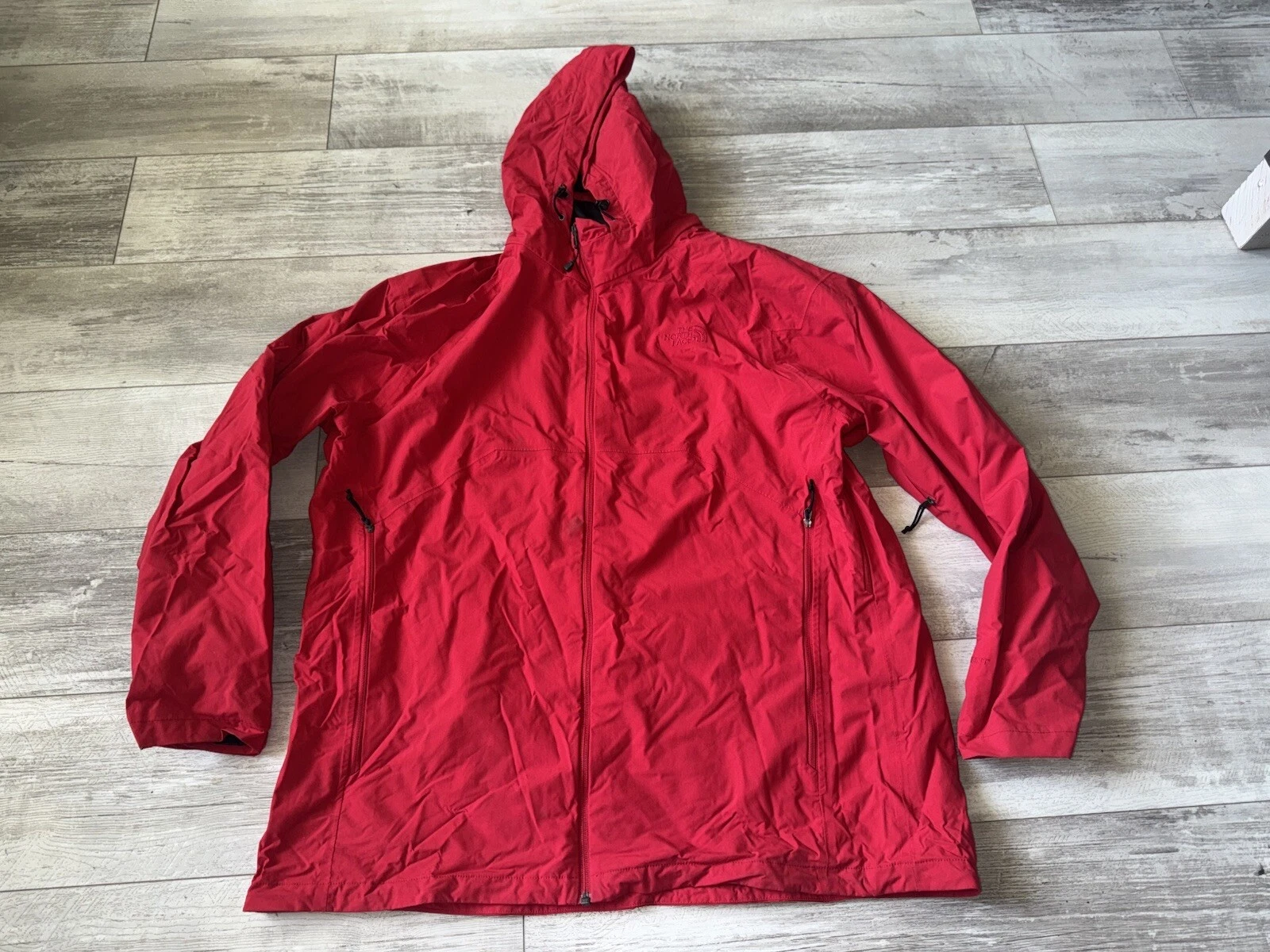 The North Face Ski Jacket Mens 2XL XXL Red Soft Shell Hyvent Logo Snow