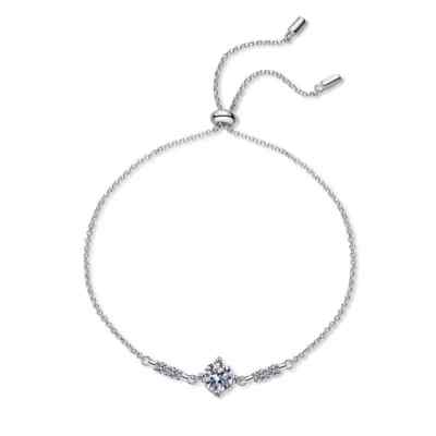 1ct Armband 18K Weißgold Diamant Testpass Laborgefertigt VVS1/D/Top