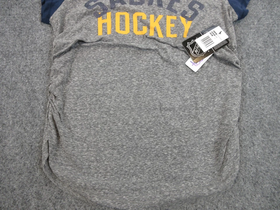 Buffalo Sabers Shirt Womens Adult Large Gray Logo Casual Maternity NHL Hockey - Image 3 of 4