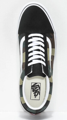 Vans Old Skool Black Woodland Camo Canvas Suede Skate shoes  display picture 2