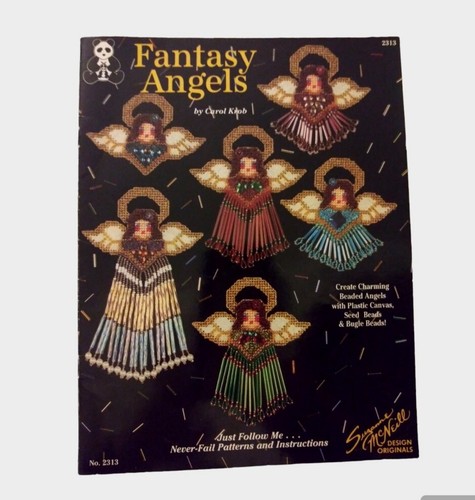 DESIGN ORIGINALS PLASTIC CANVAS FANTASY ANGELS 12 DESIGNS USING BEADS