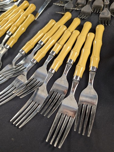 YOU PICK: BAMBOO by Hampton Silversmiths Stainless Flatware With Plastic Handle - Picture 13 of 64