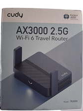 Cudy TR3000 Small Travel WiFi 6 Router Dual Band Gigabit AX3000 Private Network