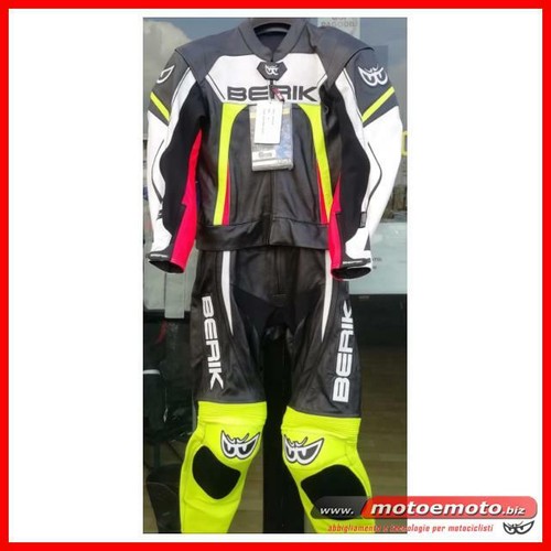 Tuta Divisibile 2 Pezzi Berik 2.0 Shiro Nero Rosso Giallo Fluo Protezioni |  eBay