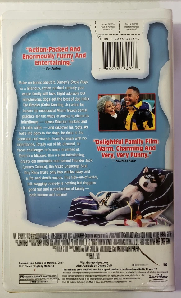 Snow Dogs VHS 2002 (Clamshell) - Image 2 of 3