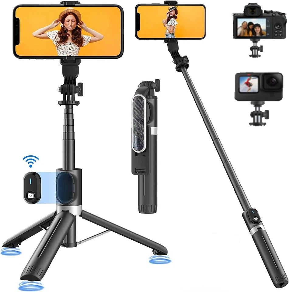 28/40inch Selfie Stick Tripod with Remote Extendable Tripod For All Smartphone - Image 2 of 4