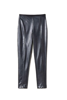 TWINSET Lederimitat-Legging in Schwarz