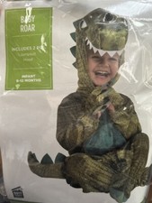 BABY ROAR Green Dragon Costume Halloween 6-12 Months NEW 2pcs Jumpsuit Hood