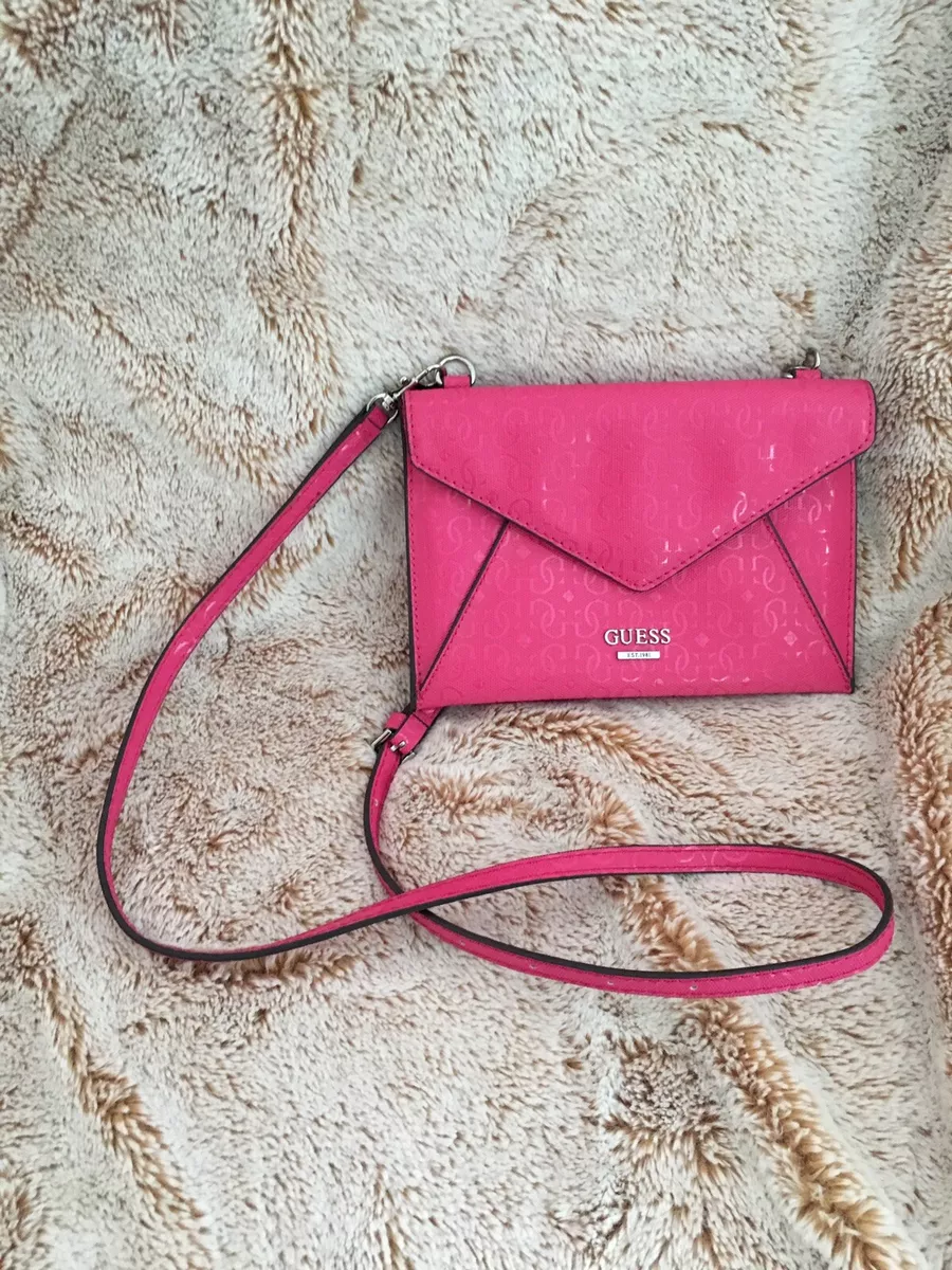 GUESS Women's Red Pink Flowers Satchel Handbag/Crossbody Liya