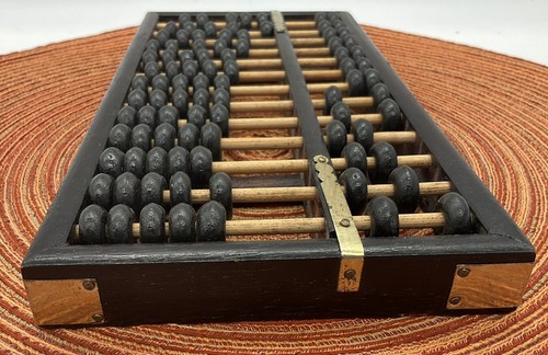 Vintage Chinese Abacus 13 Wooden Rods 91 Wooden Beads - Picture 6 of 6
