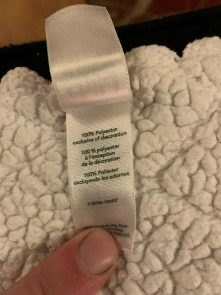 Manta bebé Child of Mine Carter's rosa mariposa festoneada acolchada blanca Lovey Foto 4 de 4