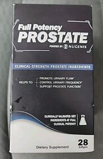 Nugenix Full Potency Prostate Dietary Supplements - 28 Softgels - Exp 03/2027
