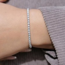 Best Deal 6.18 Ct 100% Natural Real Round Diamond Tennis Bracelet In White Gold