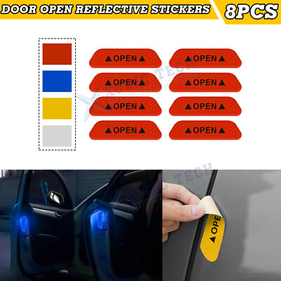 Car Door Open Reflective Reminder Stickers Water-proof Protective Strip Tape