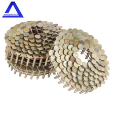 7200Pcs 7/8" × 0.12" 15 Degree Galvanized Coil Roofing Nail 3/8" Head Diameter
