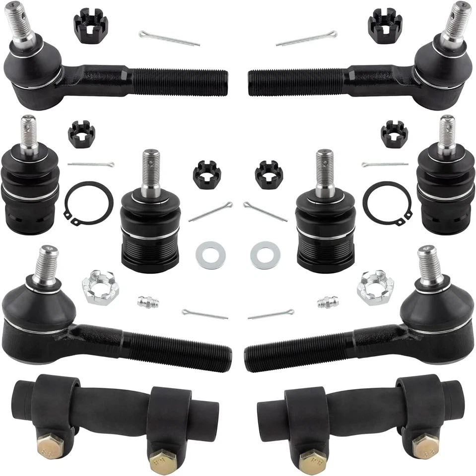 Kit de suspensión de dirección de 10 rótulas extremos de varilla de amarre manguitos de ajuste para Dakota Foto 3 de 4