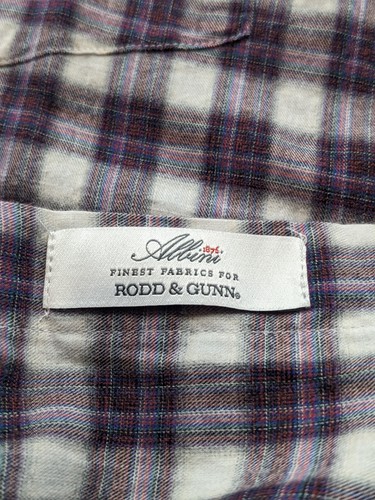 NWT $178🇮🇹Rodd & Gunn 3XL Albini Long Sleve Button Shirt Mens Sports Fit Plaid - Picture 8 of 17