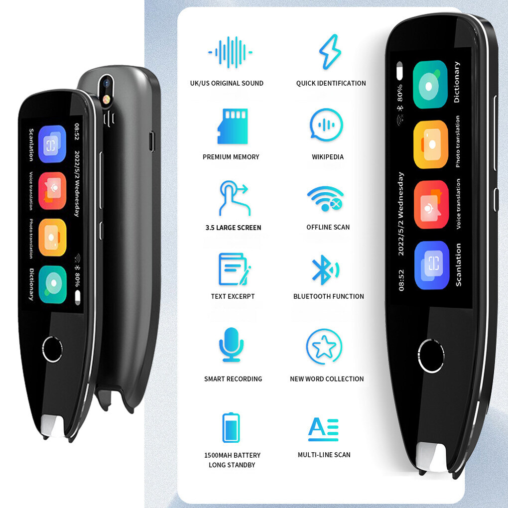 Touchscreen Dictionary Translation Pen Scanner AI Voice & Camera Translator  J7A8