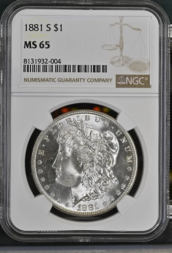 1881 S Morgan Silver Dollar NGC MS-65