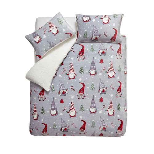 Catherine Lansfield Winter Cosy Christmas Festive Gnomes Duvet Cover Bed Set - Picture 4 of 29