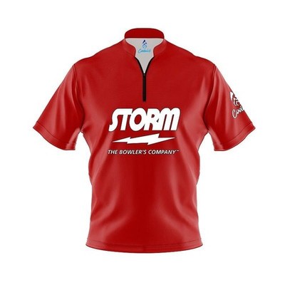 Personalized Name Storm Plain Red Bowling Jersey Shirt All Size
