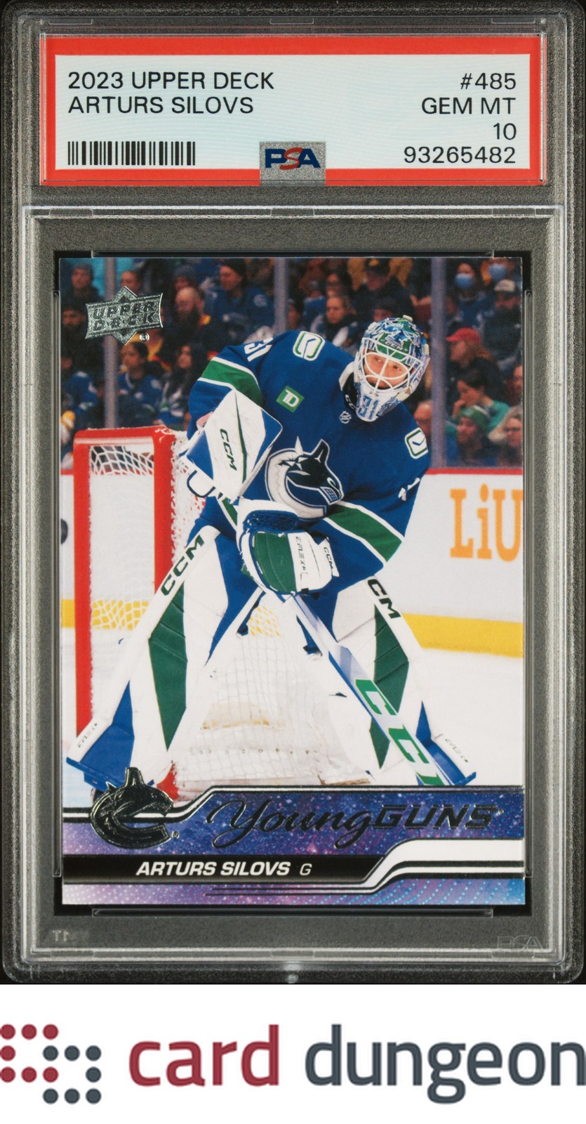 Arturs Silovs 2023 Upper Deck #485 - 93265482 PSA 10