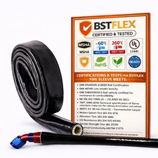 13/8"35mm Id Heat Shielded Fire Thermo Armor Fire Sleeve Silicone Coated Fiber