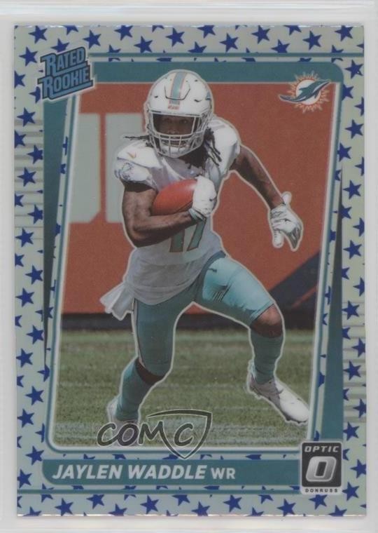 2021 Panini Donruss Optic Rated Stars Prizm Jaylen Waddle #208 Rookie RC 0mw5