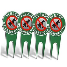 4 Pieces No Poop Dog Signs Please Be Respectful No Pooping Dog Lawn Signs No