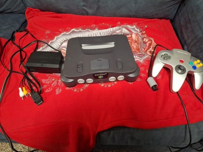 Nintendo 64 N64 System / Console Bundle + Cables + Atomic silver Controller