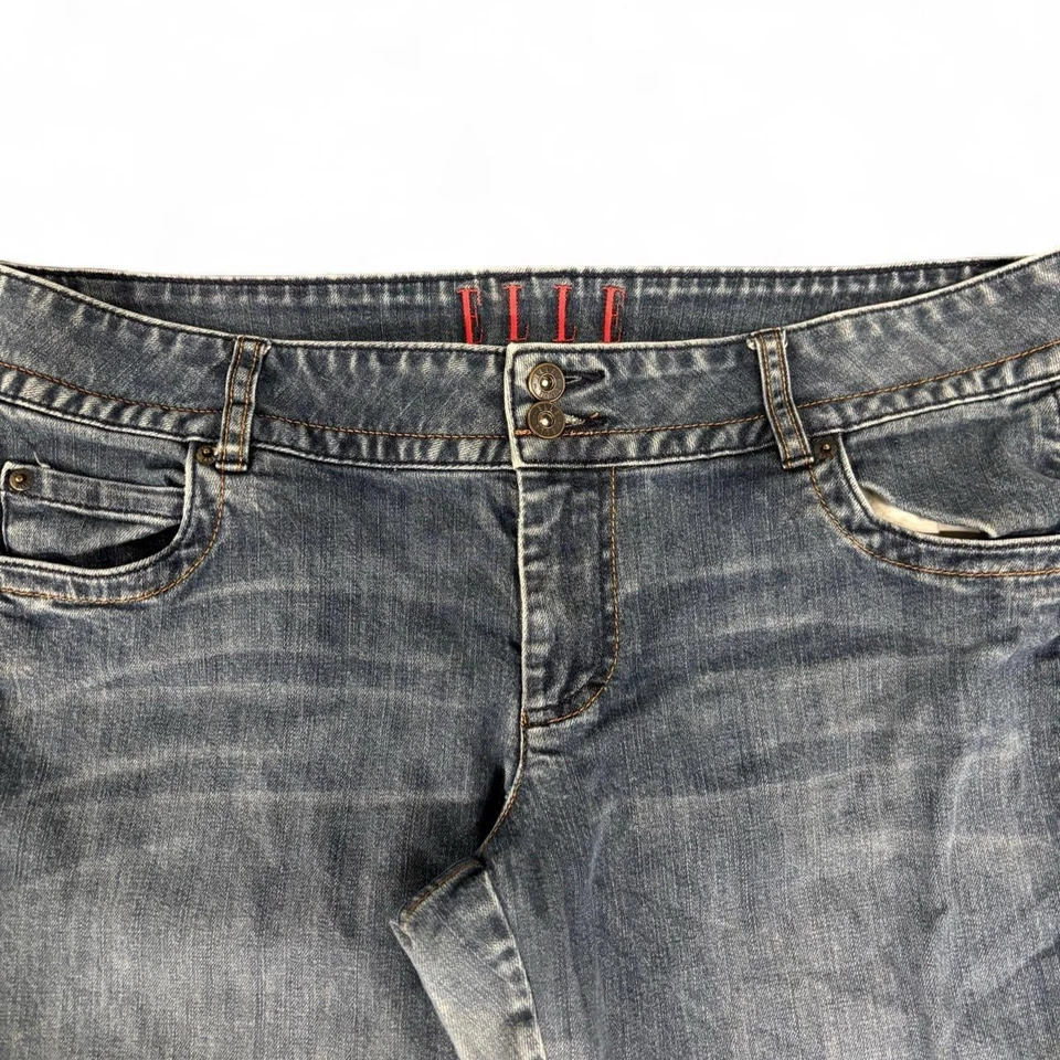 Vaqueros acampanados tiro bajo Y2K Elle talla 16R Grunge Indie Foto 4 de 4