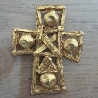 Christian Lacroix Broche/Pendentif En Métal Doré
